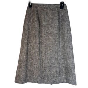 Harve Bernard Black & White Tweed‎ Aline Midi Skirt Retro Y2K Classic Size 8